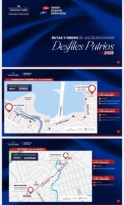 Establecen rutas de desfiles patrios